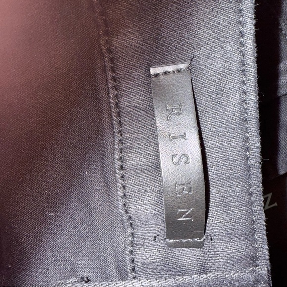 Risen Black Distressed Wide Leg Crop Raw Hem Plus Size Jeans 1X - Picture 8 of 10